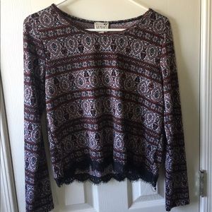 long sleeve crop top